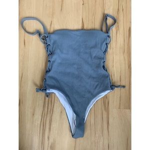ribbed one piece bathing suit